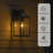 1 Light H16 In. Farmhouse Outdoor Wall Lantern Wiht Motion Sensor In Matte Black Modern Exterior Wall Sconce With Clear Glass For Porch Courtyard