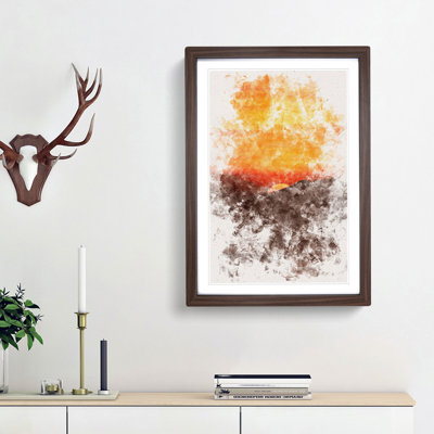 Orange Sunset - Picture Frame Painting Print