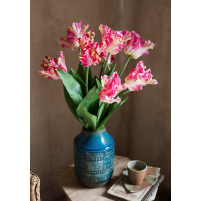 Jet de soie tulipe flamme de soie