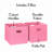 RiverRidge Kids 2pc Fabric Collapsible Storage Cube Organizers with Handles for Playroom Organization - Pink-209545388