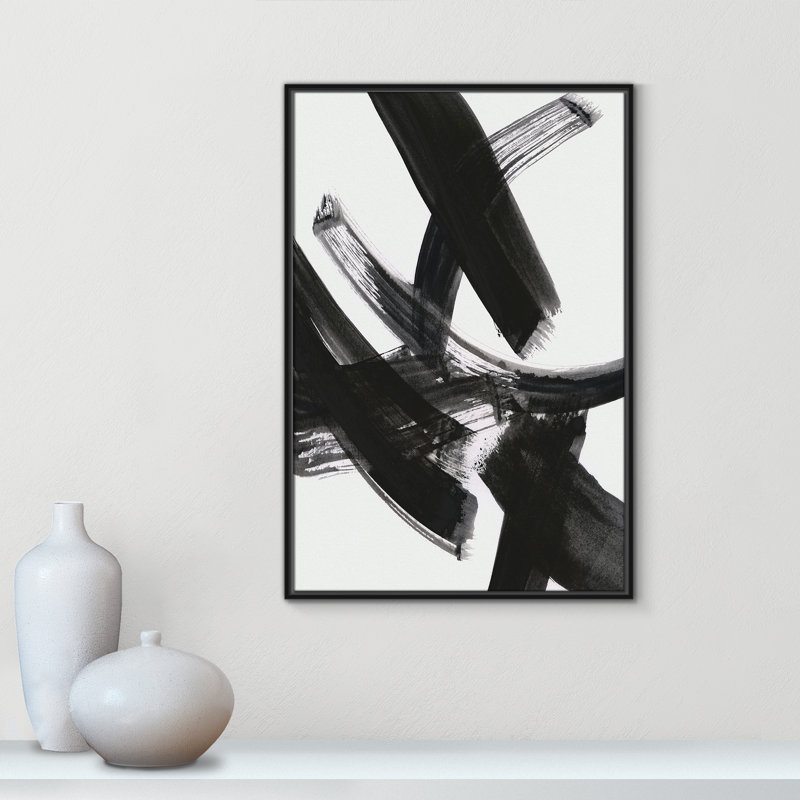 «Black Magic I Print» par Susan Jill, H 37,5 po x l 25,5 po x P 2 po, Noir