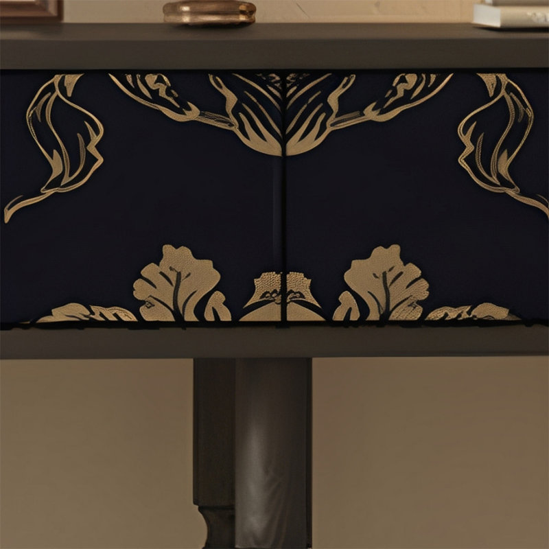Console rétro avec 2 tiroirs, H 31,5 po x l 47,24 po x P 15,75 po