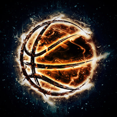 Burning Basketball - Wrapped Canvas Print