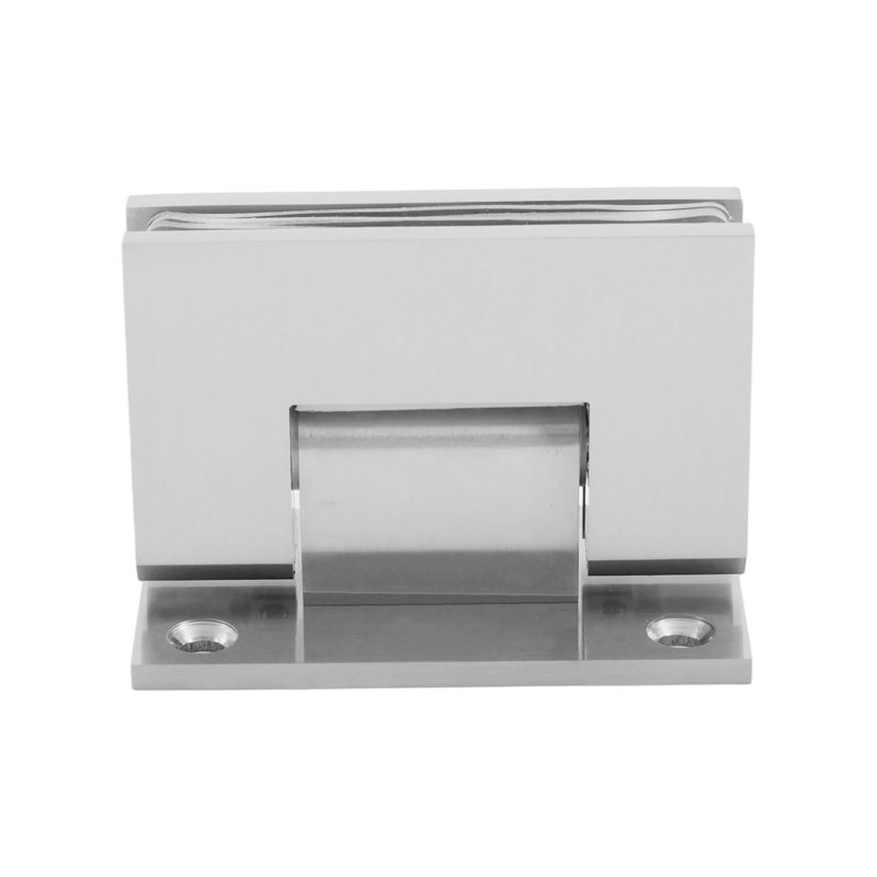 Stainless Steel Bathroom Glass Door Fixing Fittings Shower Hardware Accessories Set Including 2 Hinges 2 Handles And 5 Door Clamps Silver