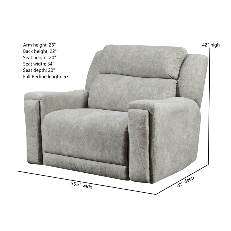 Boss Triple Power Reclining Chair 1/2, Rockport Steel