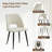5-Piece 47.2" Round Dining Table And 4 Upholstered Dining Chairs For Kitchen, Dining Room, Living Room