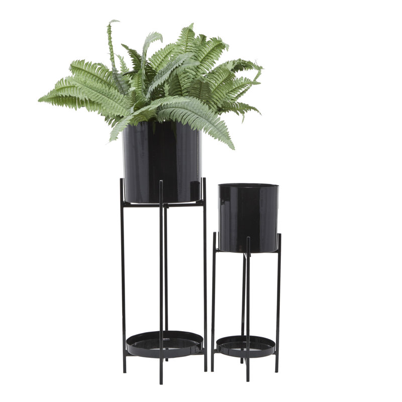 2-Piece Iron Pot Planter Set