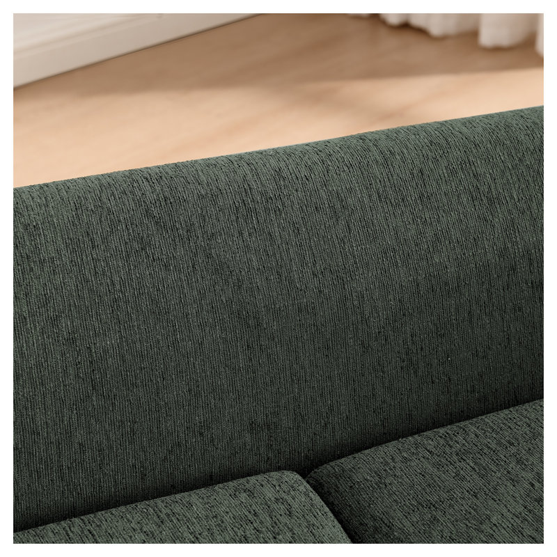 Canapé pour chien moderne vert olive avec dossier et accoudoirs - Canapé surélevé pour petits et moyens chiens, mobilier d'intérieur élégant