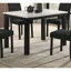 Table de salle à manger Syon, plateau en faux marbre blanc de 47 pouces, pieds en bois noir-118708318