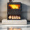 Holiday home heating fireplace