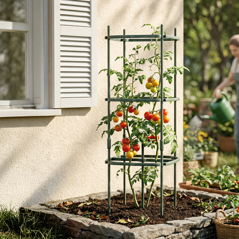 Cage à tomates carrée carrée, 3 niveaux