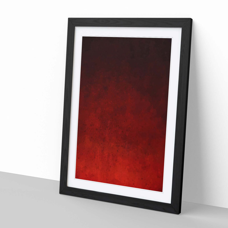 Seeing Red in Abstract - Picture Frame Graphic Art Print, 91cm H x 60cm W x 2cm D, Black