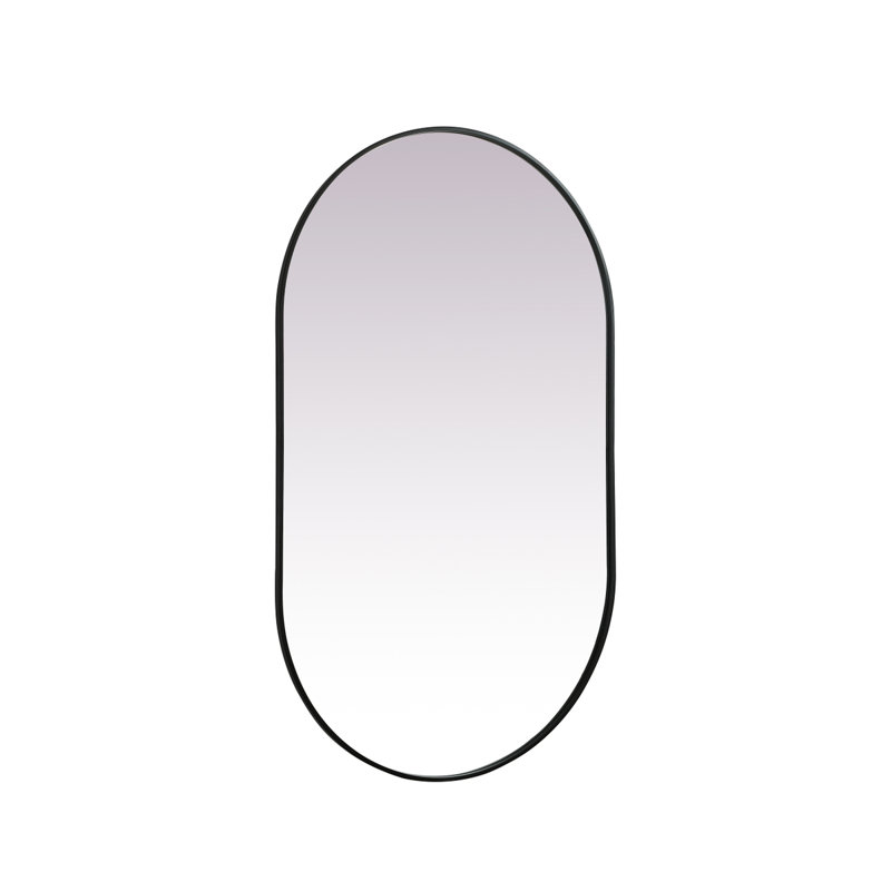 Miroir mural Elington, Noir, 60 po x 36 po 