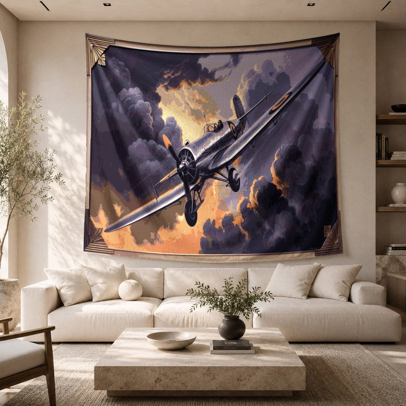 Tapisserie murale «Transagement Vintage», 68 po x 80 po