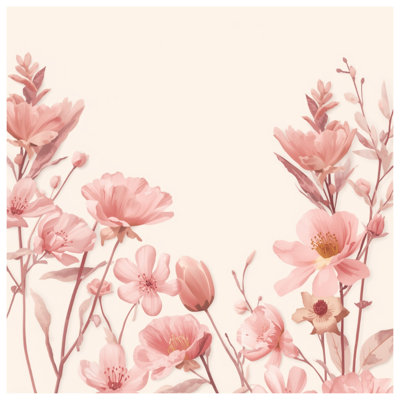 Pink Floral Arrangement Canvas Gallery Wrap in Many Sizes