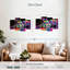 Multicoloured Abstract Cat Multi Piece Canvas Print-605642604