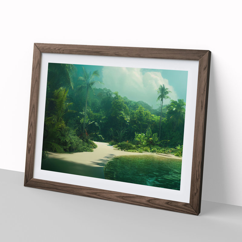 Tropical Forest Vol.1 - Framed Print, 34cm H x 46cm W x 2cm D, Walnut Framed
