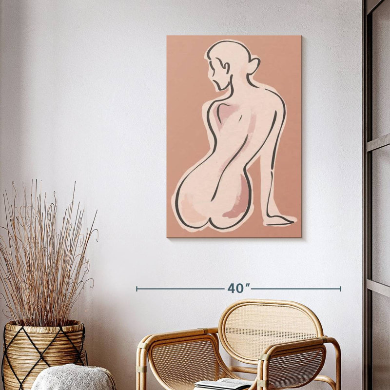 Belles lignes féminines sur toile, H 39 po x l 26 po x P 1,25 po