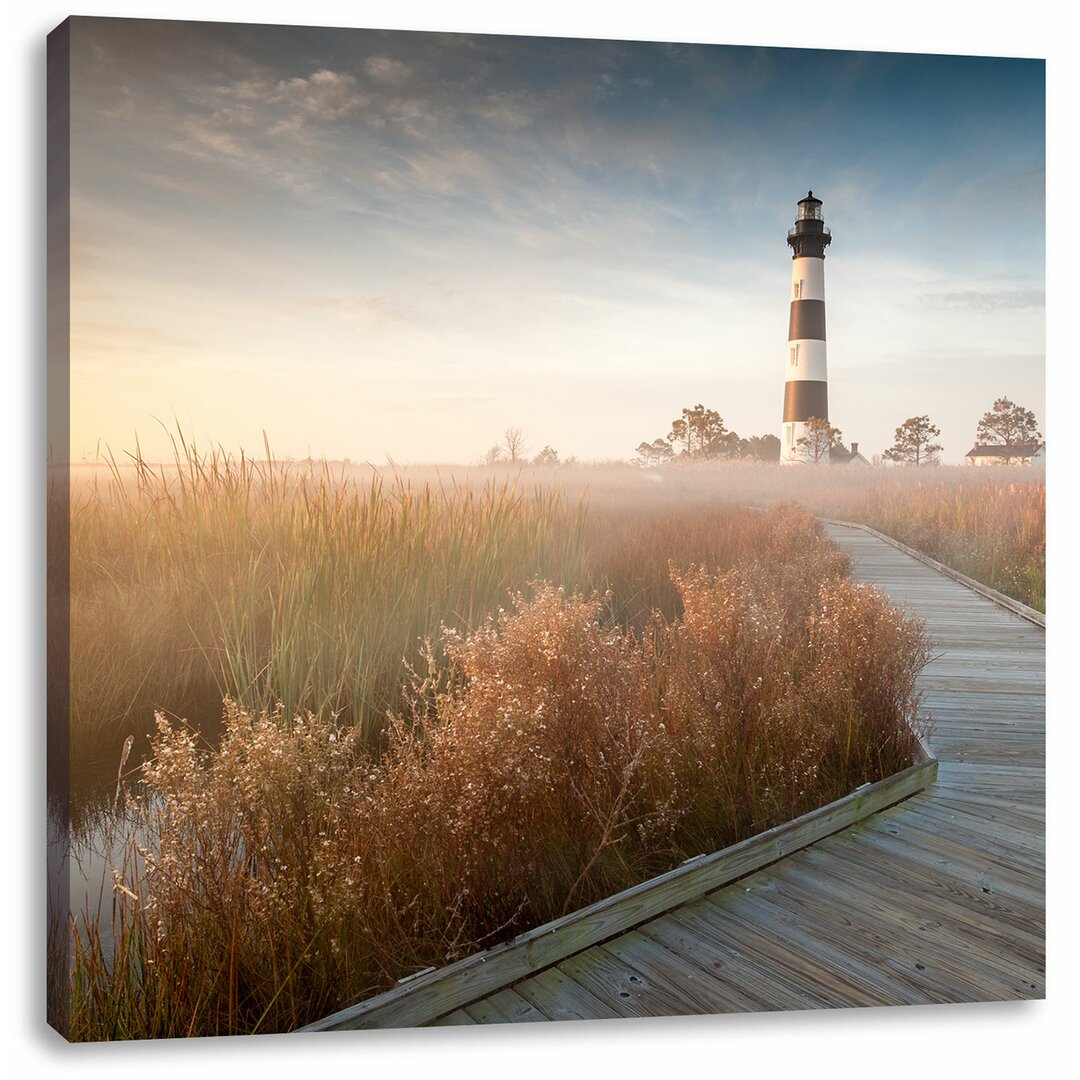 LeinwandbildÂ Leuchtturm im Nebel