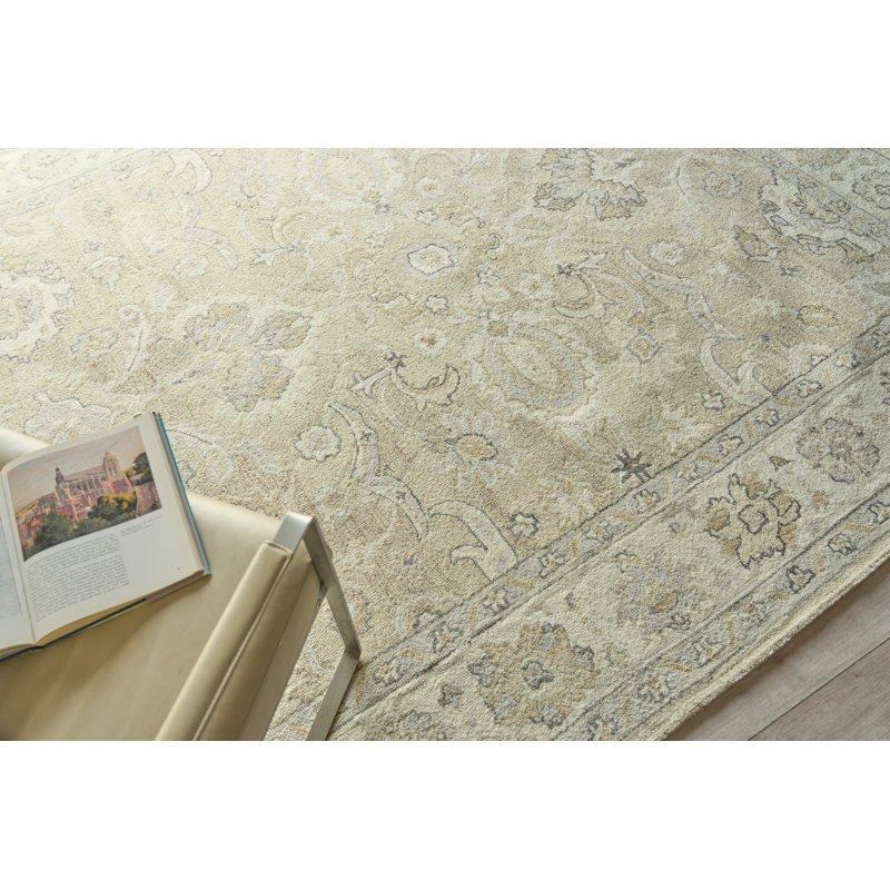 Avondale Hand Tufted New Zealand Wool Beige/Ivory Area Rug, 14'X18'
