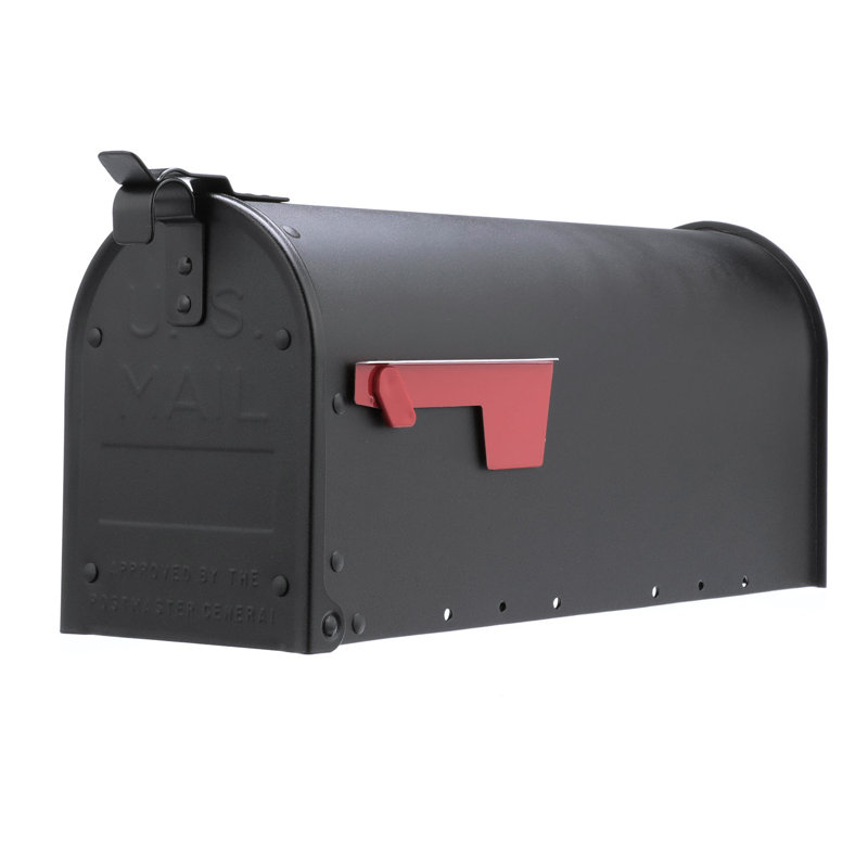 Admiral aluminium, boîte aux lettres post-montage, Noir texturé, H 9,5 po x l 6,9 po x P 20,8 po