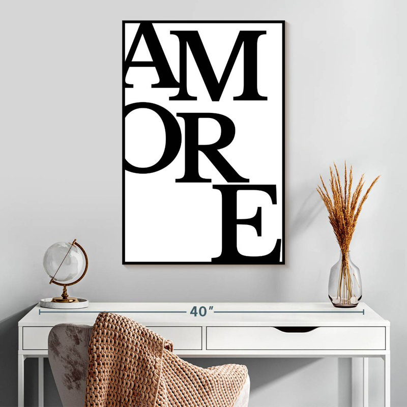 Tergel Amore Typography, 30" H x 20" W
