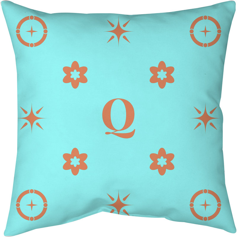 Coussin en polyester Spun, Oui, Bleu / rouge