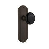 Deco Plate with Black Porcelain Door Knob
