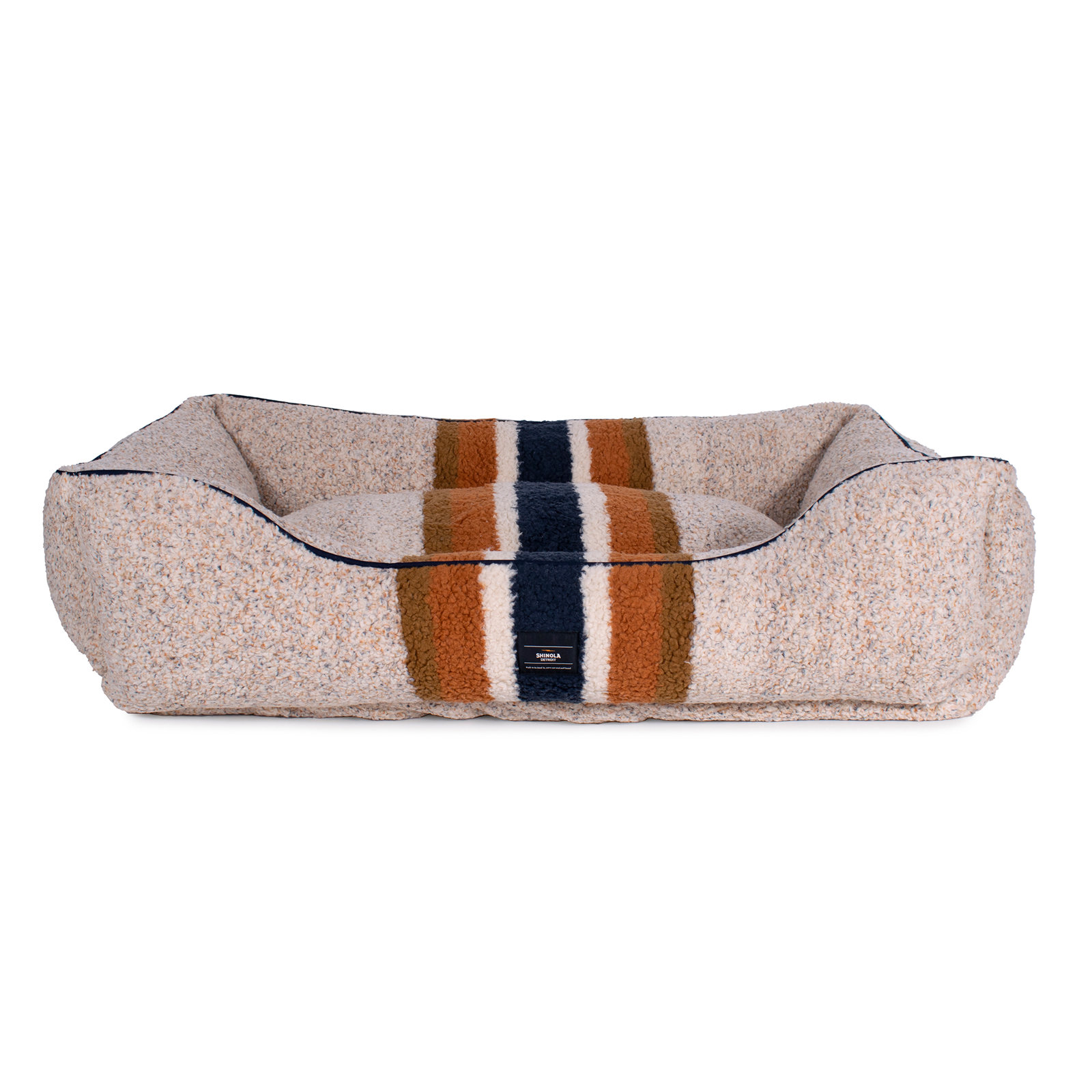 Kuddle Striped Pet Bed, Rust, X-Large (42" W x 30" D x 10.5" H)
