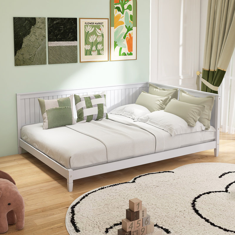 Lits pour enfants en bois pleine grandeur, Blanc