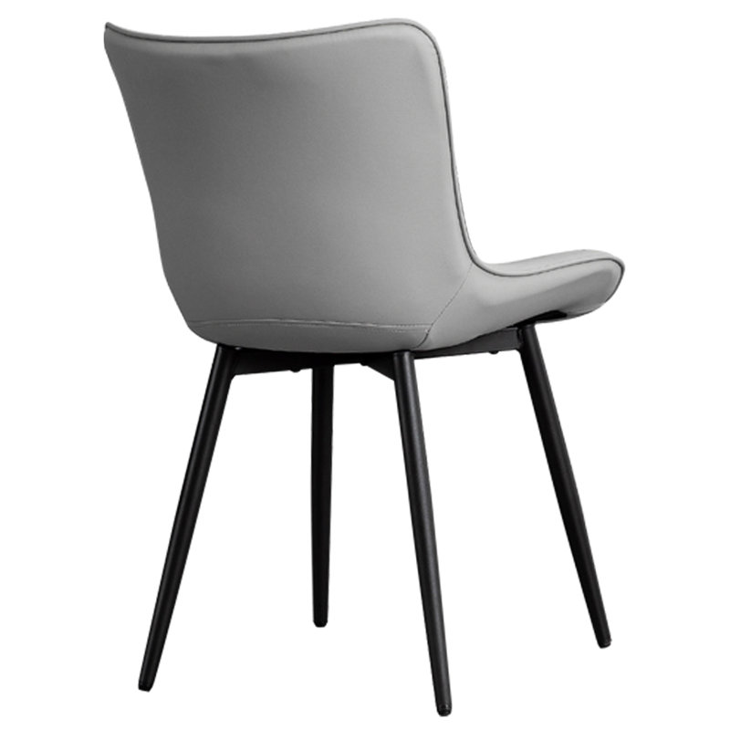 Comfortable Padded Dining Chairs with Back Easy Assembly Upholstered Side Chair, Accent Chairs for Kitchen, Dining Room, Grey