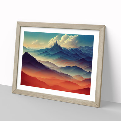 Cosmopolitan Mountain Landscape - Framed Print