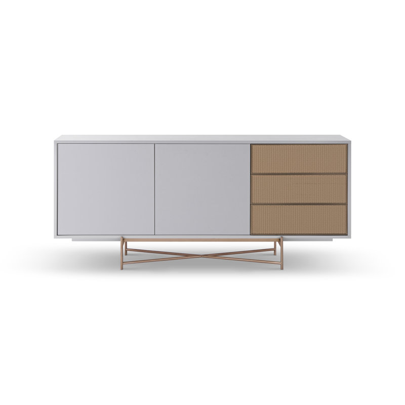 Albanie 179.9 Cm Wide 3 Drawer Sideboard, White