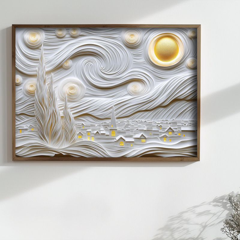 Elegant Decorative Framed MDF Painting, 19.7 x 27.6 x 0.1 inches | 100% MDF (3 mm Thick) with 100% Pine Wood Frame | UV Printed Art for Home Décor, Ideal for Living Room, Office & Gallery Wall Display