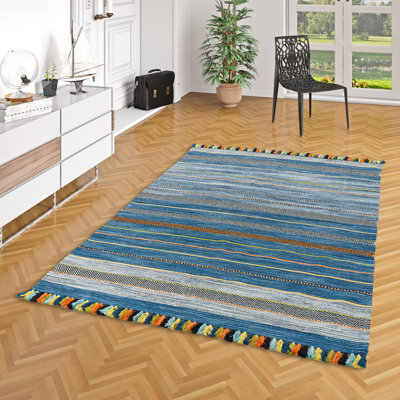 Ekrem Striped Hand Woven Area Rug