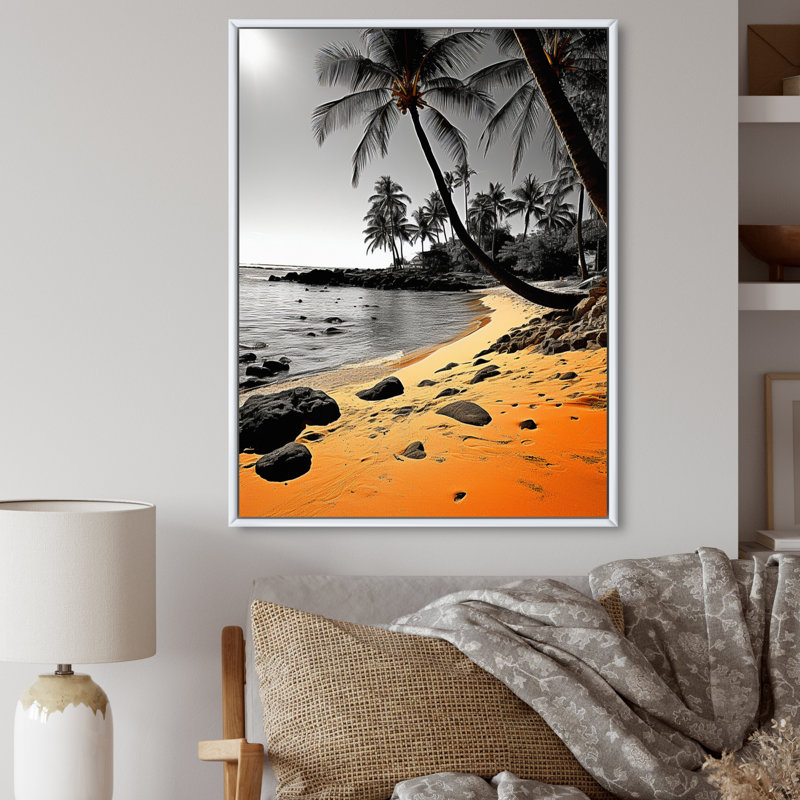 Hawaii Hawaii Tropical Haven II, reproduction d'art sur toile, H 32 po x l 24 po x P 1 po, Cadre flottant blanc