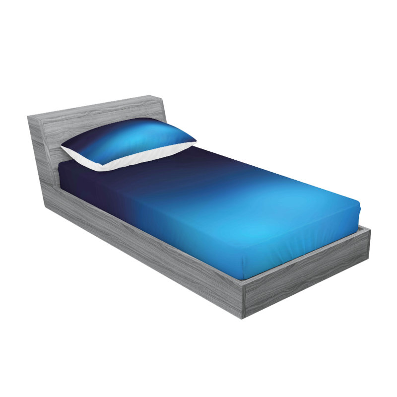 Ensemble de draps et taies décoratives bleu marine Ambesonne, Ensemble de draps pour lit simple + 1 drap-housse 