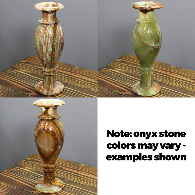 Vase de table fabriqué main onyx décorative Tallent