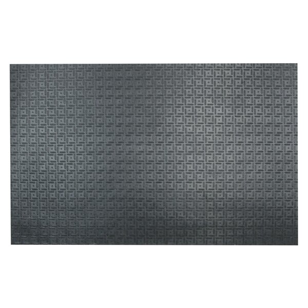 Rubber-Cal Shark Tooth Heavy Duty Mat, Black, 3/4 x 4 x 6