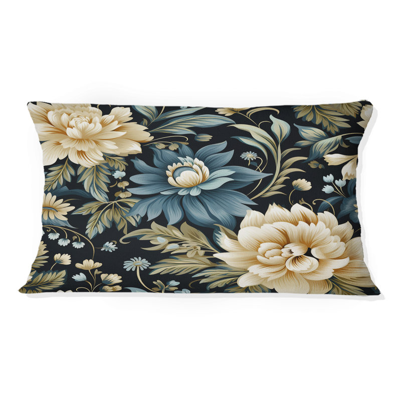 Tribal Green Damask Accents - Coussin décoratif Abstract Coral Reef Multicolor Azure - Coussin décoratif