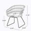 CHAISE, 2PCS avec 2 coussins, gris