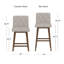 Tabouret pivotant à hauteur réglable en bois et capitonné Dorreen-1344263700-1344263703