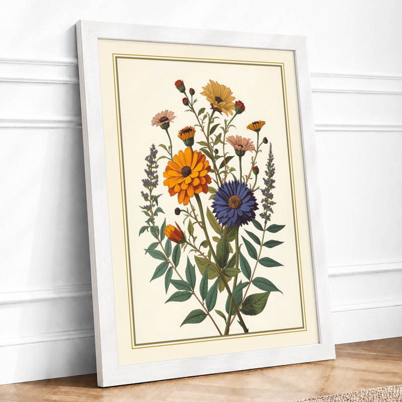 Study In Gold Botanical - Print, A3 - 42.0 x 29.7 cm, White