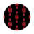 Gem Sapphires White Round Beaded Placemat Smooth