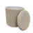 Altizer 16" Wide Natural Diamonds Handwoven Fabric Storage Ottoman