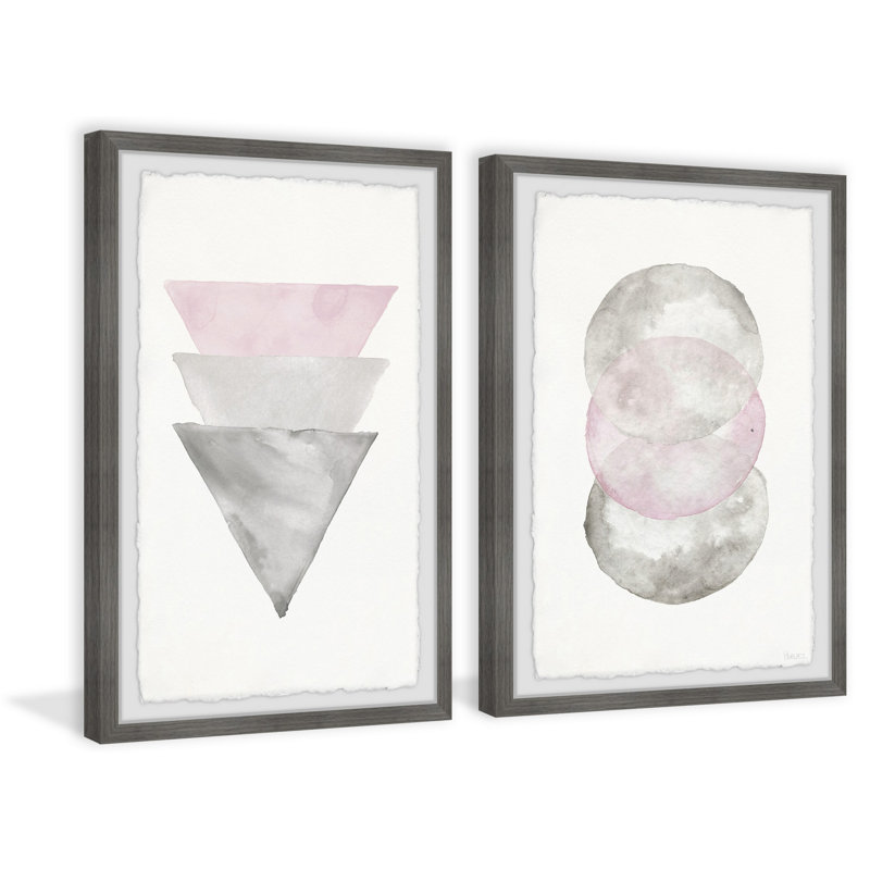 Pick the Pinks Diptych, H 24 po x l 16 po x P 1,5 po