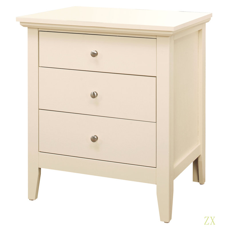 Table de chevet charmante et décontractée, Beige