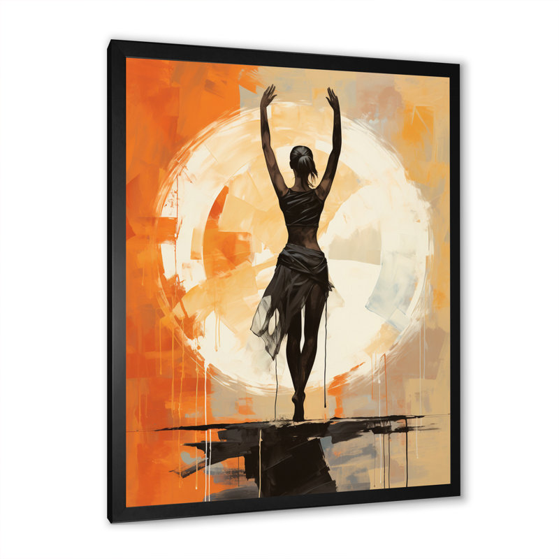 " Beige Yoga Inner Balance I ", Black, 44" H x 34" W x 1.5" D