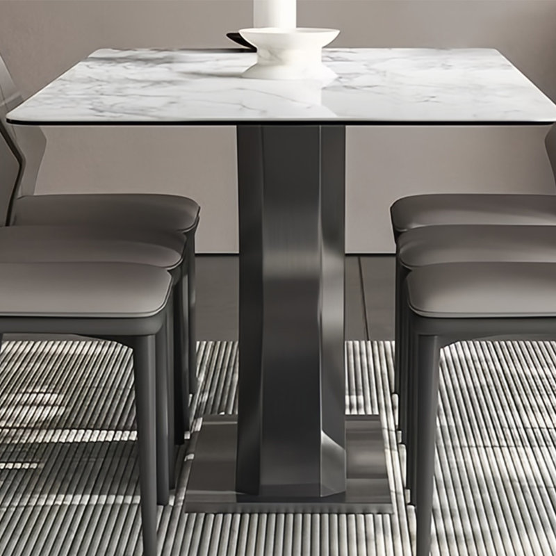 Modern Stylish Dining Table and Chair, 29.5"H x 70.8"L x 35.4"W