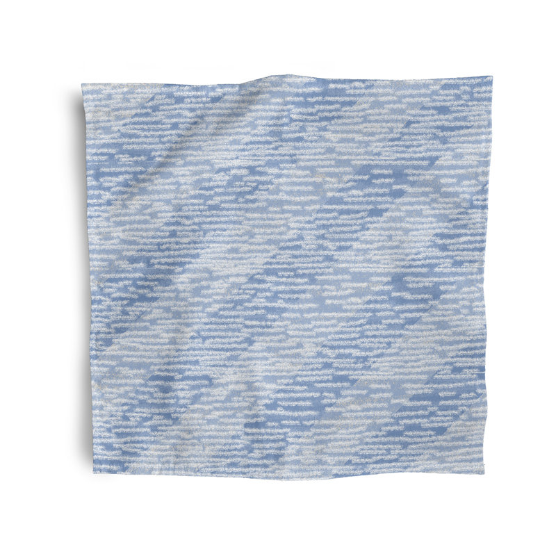 Ayvrie Polyester Striped Square Napkin, Blue